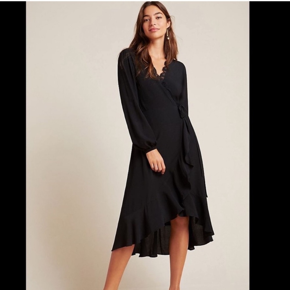 Anthropologie Porridge Wrap Lace Dress